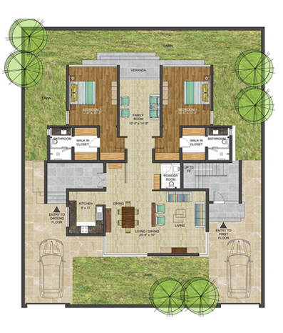 Palms Valley Riverdale, Villa Floor Plan, 5 bedrooms retirment home